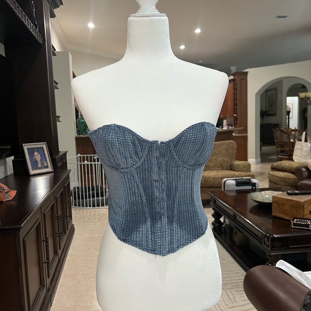 Urban Outfitters Blue Crop Top